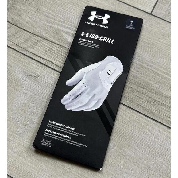 NEW Under Armour Iso-Chill Golf Glove Men Sz M Right Hand White LT Cool 1370277 - Picture 1 of 6